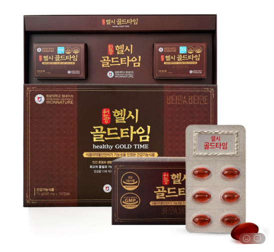 💢원광 헬시 골드타임 솔잎증류농축액 100% 영양제 150캡슐 혈행케어 💢(5개월분)