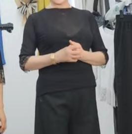 기다리는조건자체)한겹6부소매레이스요술티