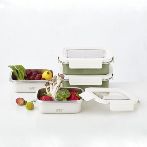 찰리쿡 스텐 반찬통 400ml,600ml,1000ml  3종 세트