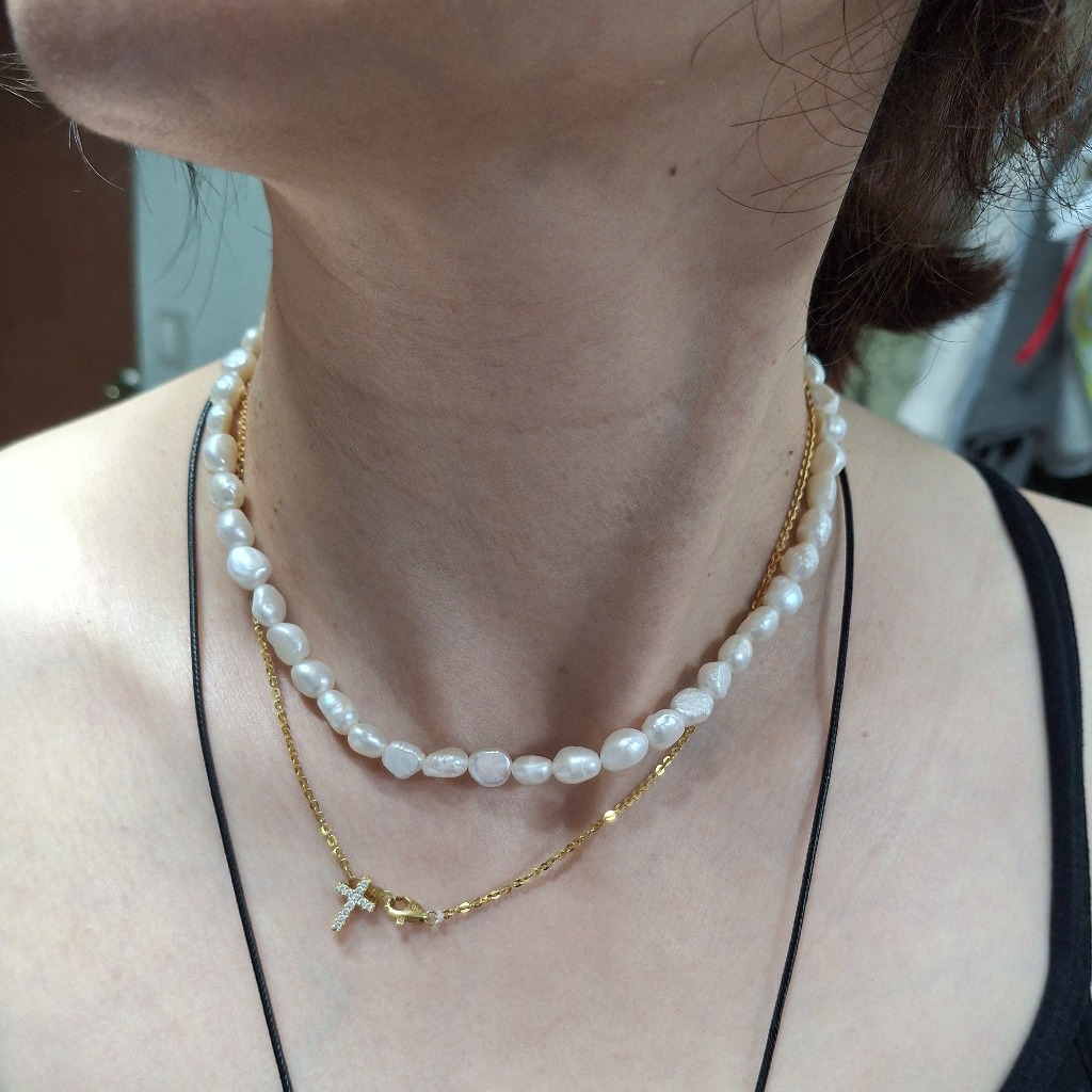 못난이진주목걸이