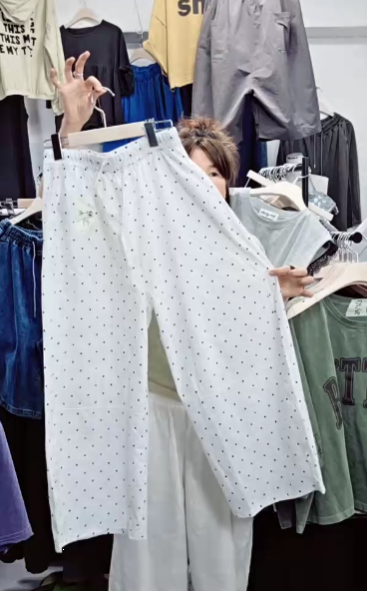 도트바지(흰)