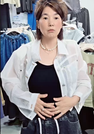 로미 시스루 자켓(흰)