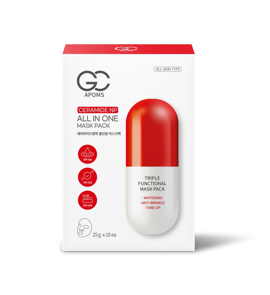 💢지씨아폼스 세라마이드 엔피 올인원 마스크팩 1팩. 25g💢 (1각10매) 